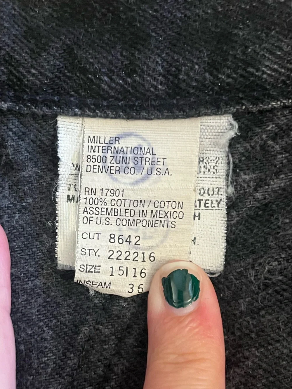 Vintage Rockies Rocky Mountain Jeans Western Womens Sz 15/16 30x36” Black Denim